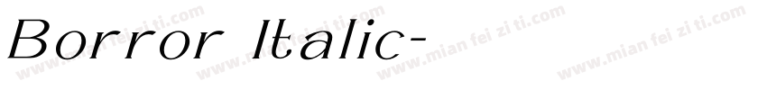 Borror Italic字体转换